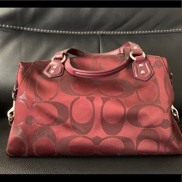 Coach Handbag - Dark Red - Picture 2 of 4